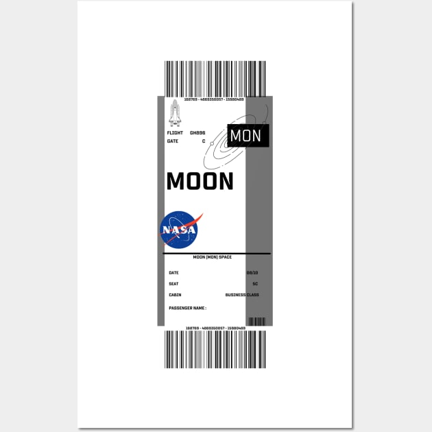 Moon boarding pass Wall Art by ghjura